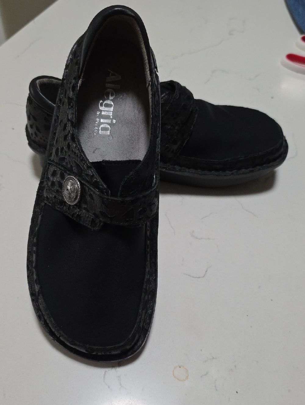 Alegria Black Comfort Slip-On Shoes Size 36